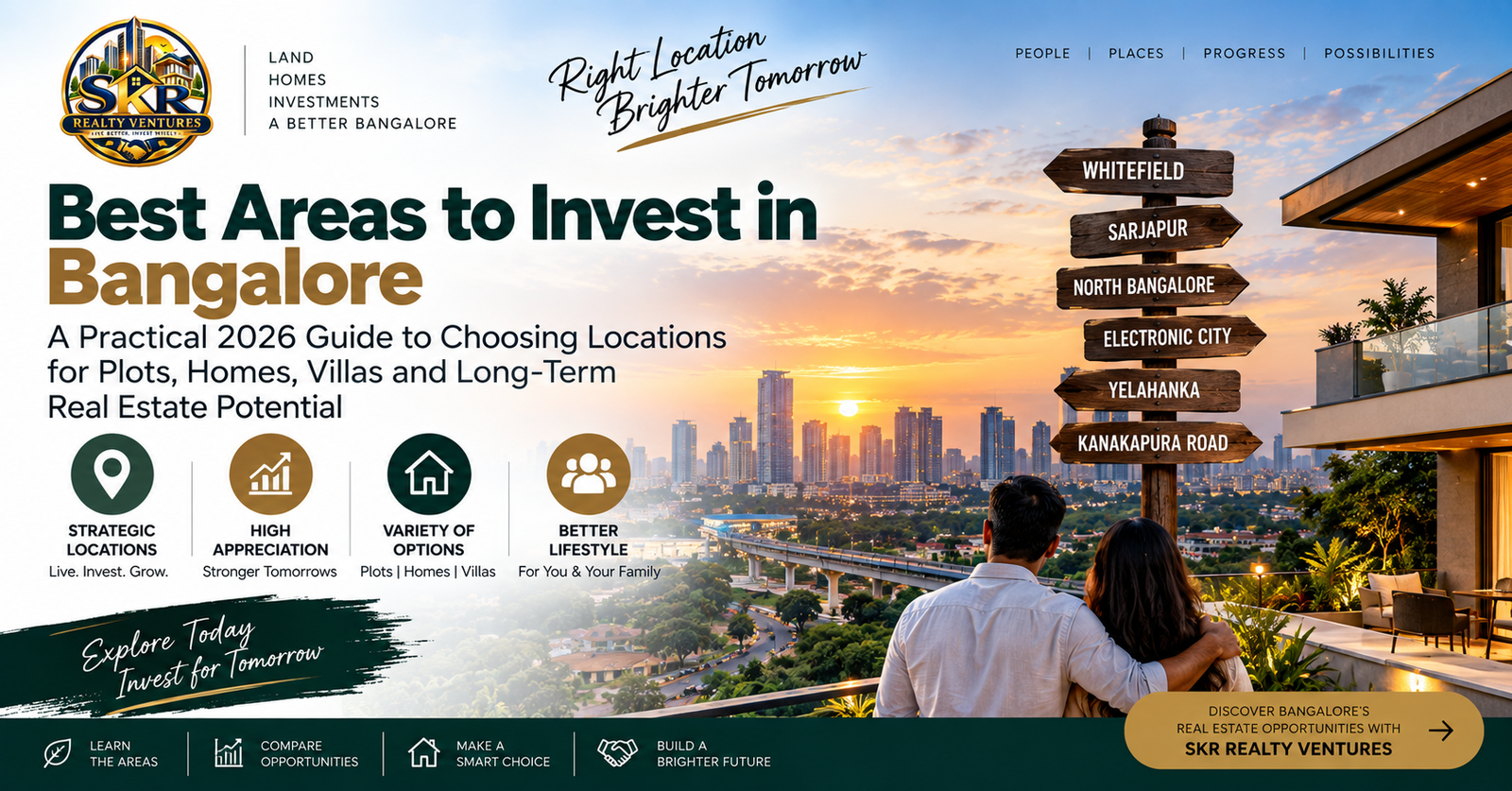 Best Areas to Invest in Bangalore: A Practical 2026 Guide to Choosing Locations for Plots, Homes, Villas and Long-Term Real Estate Potential