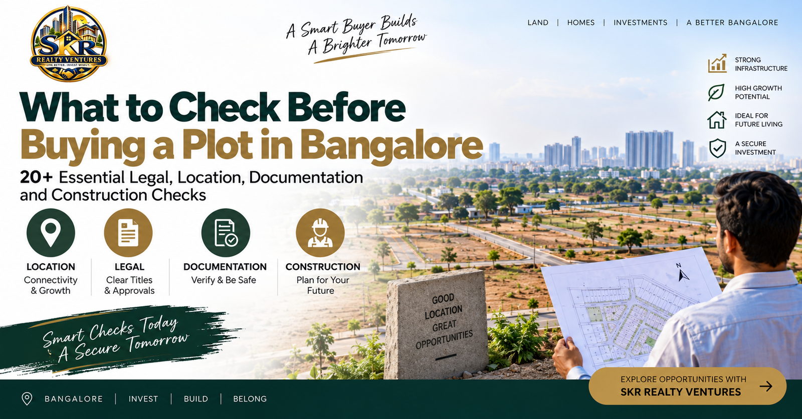 Property buying checklist for a plot or home in Bangalore, India